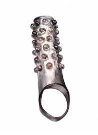 Дымчатая насадка на пенис с выпуклостями - 11 см. - Sex Expert - в Казани купить с доставкой