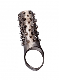 Дымчатая насадка на пенис с шипами и выпуклостями - 12,5 см. - Sex Expert - в Казани купить с доставкой