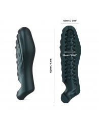 Серая силиконовая насадка на пенис с подхватом Manwan Ryzer - Manwan - в Казани купить с доставкой