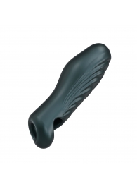 Серая силиконовая насадка на пенис с подхватом Manwan Ryzer - Manwan - в Казани купить с доставкой