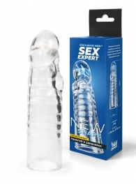 Прозрачная закрытая насадка на член - 15 см. - Sex Expert - в Казани купить с доставкой