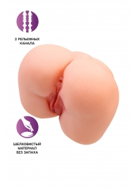 Реалистичный мастурбатор-попка с 2 любовными входами - No Name - в Казани купить с доставкой