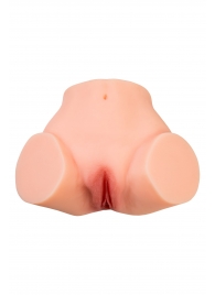 Телесный реалистичный мастурбатор-полуторс с 2 любовными входами - No Name - в Казани купить с доставкой