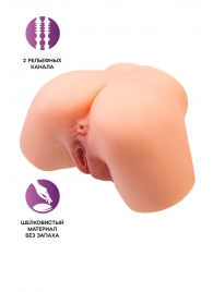 Телесный реалистичный мастурбатор-полуторс с 2 любовными входами - No Name - в Казани купить с доставкой