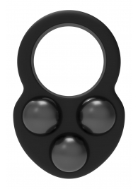 Черное эрекционное кольцо с утяжелителями - Dream Toys - в Казани купить с доставкой