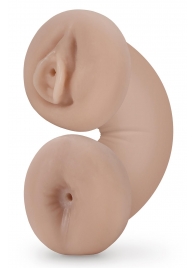 Телесный люминесцентный двусторонний мастурбатор Tasha - Blush Novelties - в Казани купить с доставкой