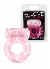Розовое эрекционное виброкольцо с бабочкой - 1137 - в Казани купить с доставкой