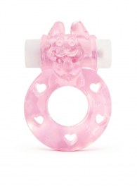 Розовое эрекционное виброкольцо в форме зайчика - 1137 - в Казани купить с доставкой