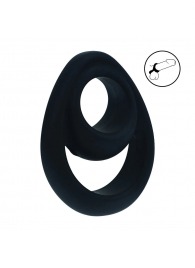 Черное эрекционное кольцо Double Ergo Silicone Cockring - Shots Media BV - в Казани купить с доставкой