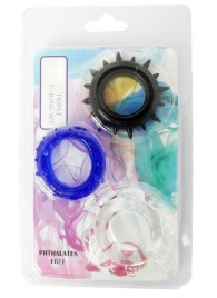 Набор из 3 эрекционных колец разного цвета и рельефа - Boys of Toys - в Казани купить с доставкой