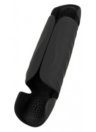 Черный вибромастурбатор с трехточечной стимуляцией Penis Trainer with 3 Point Stimulation - Orion - в Казани купить с доставкой