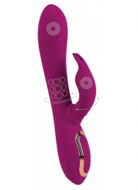 Фиолетовый вибратор 3 Function Vibrator с вращением бусин - 23 см. - Orion