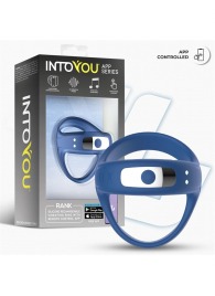 Синее интерактивное эрекционное виброкольцо Rank - Intoyou - в Казани купить с доставкой