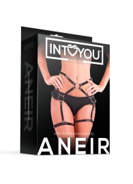 Черные стрепы на бёдра Aneir - Intoyou - купить с доставкой в Казани