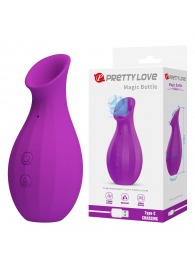 Лиловый клиторальный вакуумный стимулятор Magic Bottle - Baile