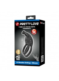 Черное перезаряжаемое виброкольцо Goodwin - Baile - в Казани купить с доставкой