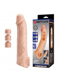 Телесный фаллоудлинитель с подхватом мошонки Silas - 26 см. - Baile - в Казани купить с доставкой