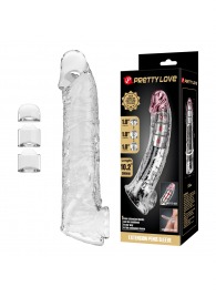 Прозрачный фаллоудлинитель с подхватом мошонки Silas - 26 см. - Baile - в Казани купить с доставкой