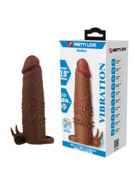 Коричневая насадка на пенис Quillon - 20 см. - Baile - в Казани купить с доставкой