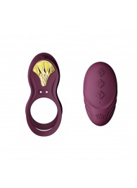 Фиолетовое эрекционное виброкольцо Bayek с пультом ДУ - Zalo - в Казани купить с доставкой