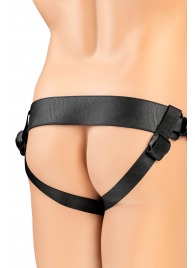 Телесный фаллопротез на черных ремнях Conall - 15 см. - ToyFa - купить с доставкой в Казани