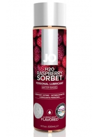 Лубрикант на водной основе с ароматом малины JO Flavored Raspberry Sorbet - 120 мл. - System JO - купить с доставкой в Казани