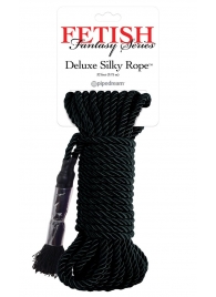 Черная веревка для фиксации Deluxe Silky Rope - 9,75 м. - Pipedream - купить с доставкой в Казани