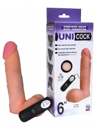 Фаллическая насадка Харнесс UNICOCK 6  с вибрацией - 18 см. - LOVETOY (А-Полимер) - купить с доставкой в Казани