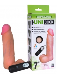 Фаллическая насадка Харнесс UNICOCK 7  с вибрацией - 19 см. - LOVETOY (А-Полимер) - купить с доставкой в Казани