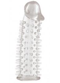 Прозрачная насадка на половой член с закрытой головкой и шипами - 12,5 см. - ToyFa - в Казани купить с доставкой