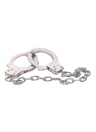 Наручники из металла с длинной цепочкой CHROME HANDCUFFS METAL HANDCUFFS W. KEY - NMC - купить с доставкой в Казани