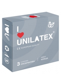 Презервативы с рёбрами Unilatex Ribbed - 3 шт. - Unilatex - купить с доставкой в Казани