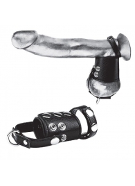 Кольцо на член и мошонку Cock Ring With 2  Ball Stretcher And Optional Weight Ring - BlueLine - в Казани купить с доставкой