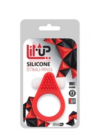 Красное эрекционное кольцо LIT-UP SILICONE STIMU RING 1 RED - Dream Toys - в Казани купить с доставкой