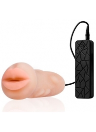 Мастурбатор-ротик с вибрацией REALSTUFF VIBRATING MASTURBATOR MOUTH - Dream Toys - в Казани купить с доставкой