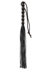 Чёрная мини-плеть из резины Rubber Mini Whip - 22 см. - Blush Novelties - купить с доставкой в Казани