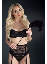 Стек с большим чёрным пером Large Feather Tickler - 65 см. - Blush Novelties - купить с доставкой в Казани