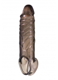 Дымчатая фаллическая насадка с подхватом и закрытой головкой - 16,2 см. - ToyFa - в Казани купить с доставкой