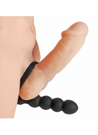 Насадка для двойного проникновения Double Fun Cock Ring with Double Penetration Vibe - XR Brands - в Казани купить с доставкой