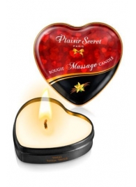 Массажная свеча с ароматом ванили Bougie Massage Candle - 35 мл. - Plaisir Secret - купить с доставкой в Казани