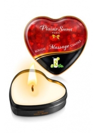 Массажная свеча с ароматом мохито Bougie Massage Candle - 35 мл. - Plaisir Secret - купить с доставкой в Казани