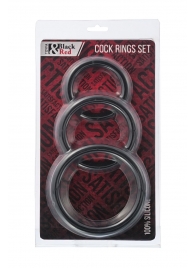 Набор из 3 чёрных эрекционных колец - ToyFa - в Казани купить с доставкой