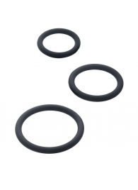 Набор из 3 чёрных эрекционных колец - ToyFa - в Казани купить с доставкой