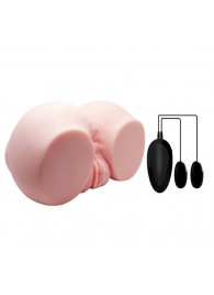 Телесный мастурбатор с двумя любовными тоннелями и вибрацией - Baile - в Казани купить с доставкой