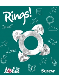 Прозрачное эрекционное кольцо Rings Screw - Lola Games - в Казани купить с доставкой