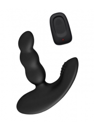 Черный силиконовый стимулятор простаты Levett Nitoc с пультом ДУ - Levett - в Казани купить с доставкой