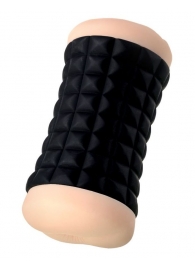 Двухсторонний мастурбатор JOS JANICE в черном цилиндре - JOS - в Казани купить с доставкой