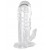 Прозрачная гелевая насадка с клиторальным отростком - 13 см. - Toyfa Basic - в Казани купить с доставкой