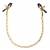 Чёрные с золотом зажимы на соски Gold Chain Nipple Clamps - Pipedream - купить с доставкой в Казани