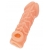 Телесная закрытая насадка с венками Cock Sleeve Size L - 17,6 см. - KOKOS - в Казани купить с доставкой